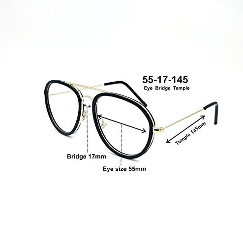 REYOONIK REYOONIK Blue Ray Block Computer Glasses with Anti Glare Coating in Full Rim Aviator Shape Sytlish Frame For Man & Woman(RBC16009GOLD)