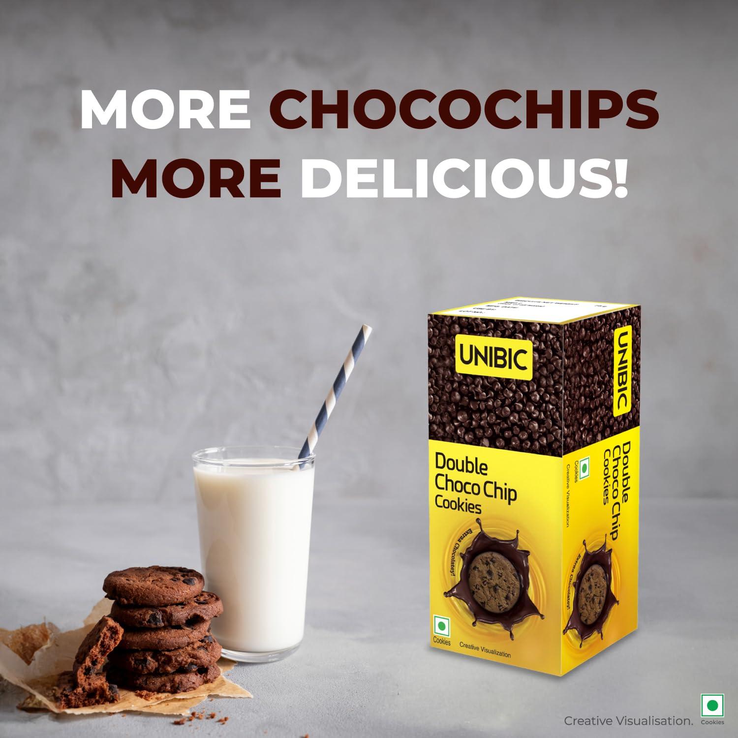 UNIBIC UNIBIC Double Choco Chip Cookies, 75g, Pk of 04