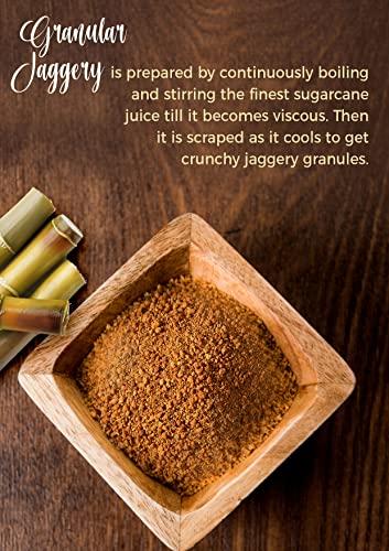 Rural Treasures Granular Jaggery | Sugarcane Jaggery | Sharkara Bellam, Nattu Sakkarai Granules Jaggery | Traditionally made | Pure, Natural, Preservative Free | 300g Pouch