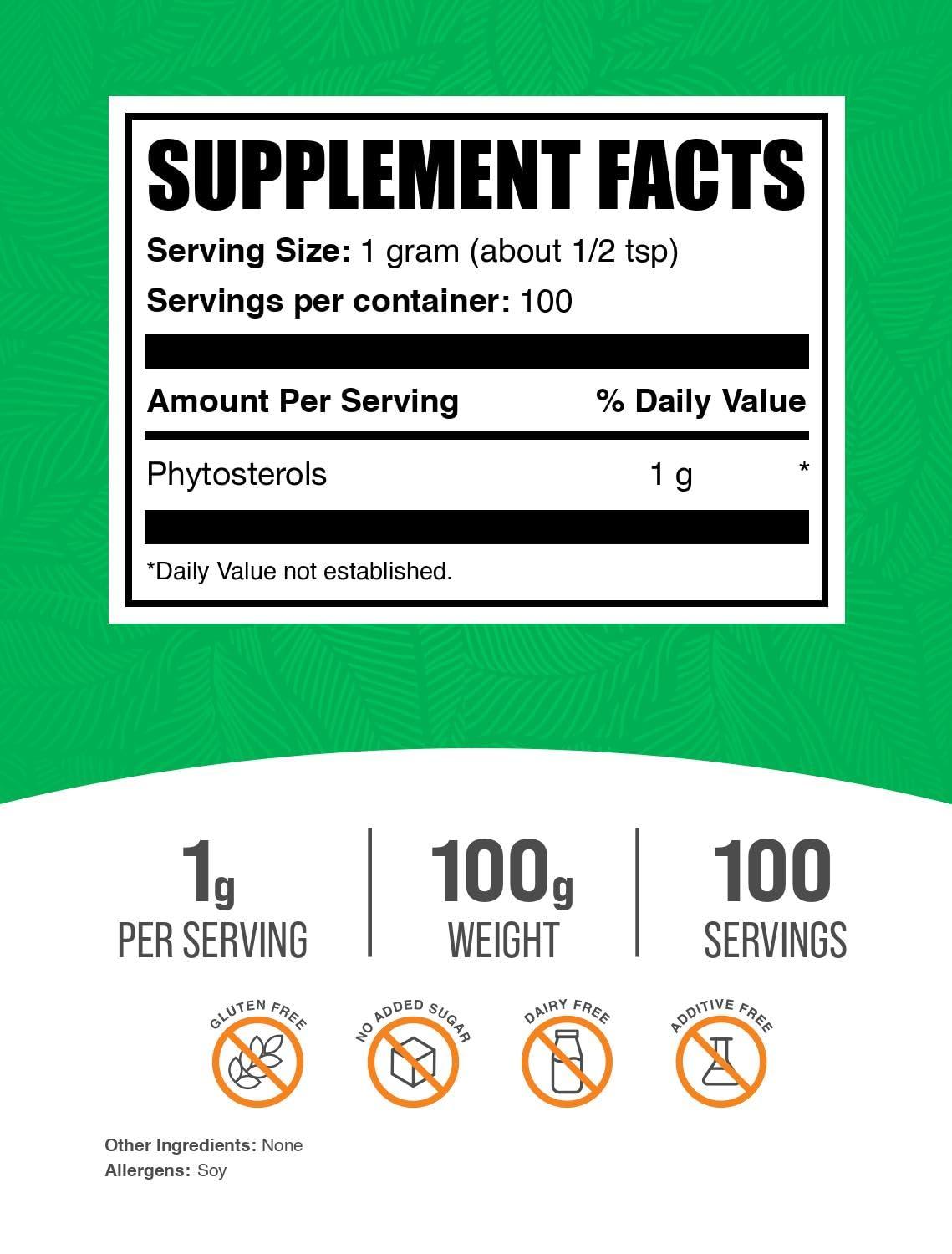 BulkSupplements BulkSupplements Pure Beta Sitosterol (Plant Sterol) Powder (100 grams)