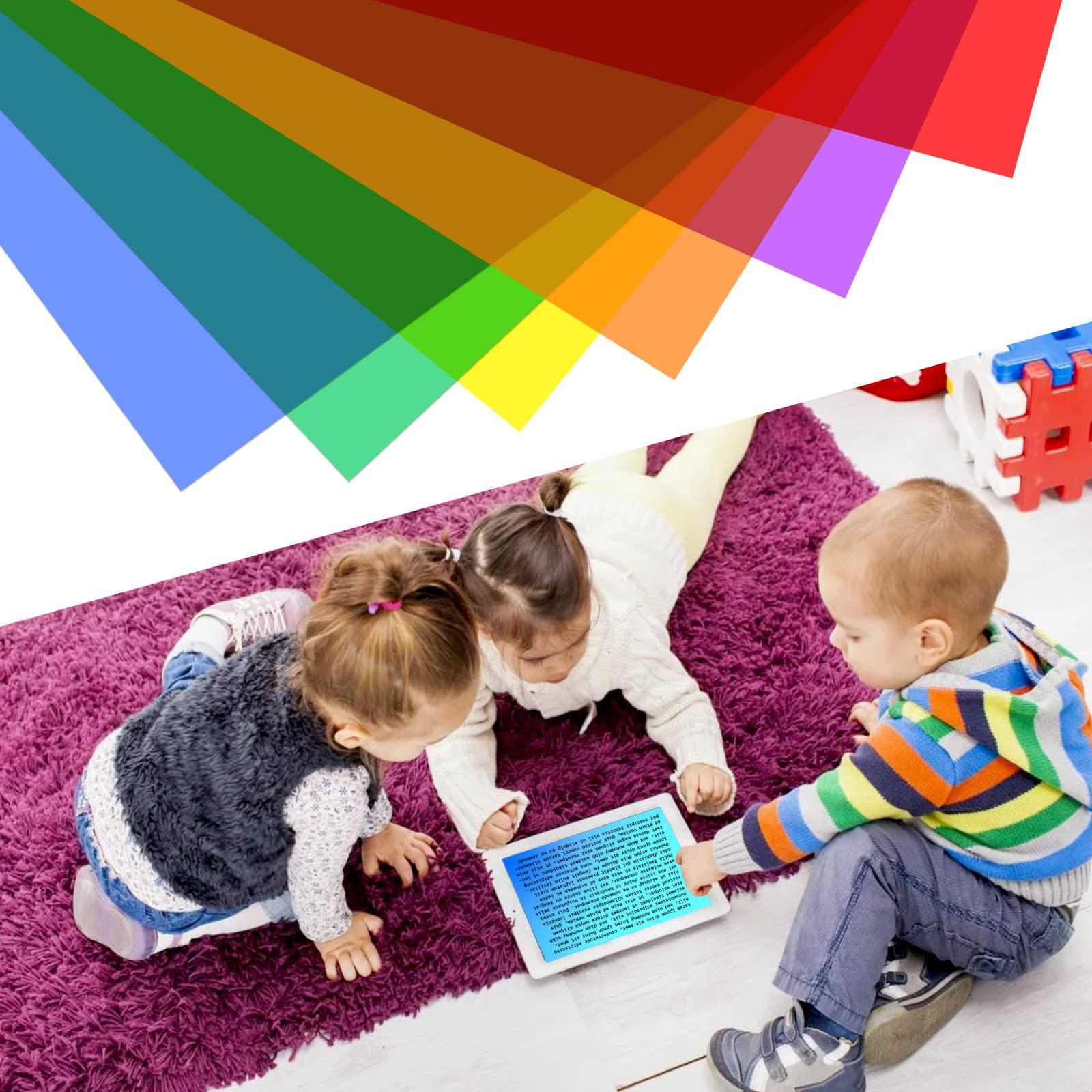 HFXXAD HFXXAD 10 Colored Overlays for Dyslexia, Excellent Reading Tools for Dyslexia, Irlen\'s Syndrome, ADHD and to Reduce Visual Stress (11.6IN x 8.5IN)