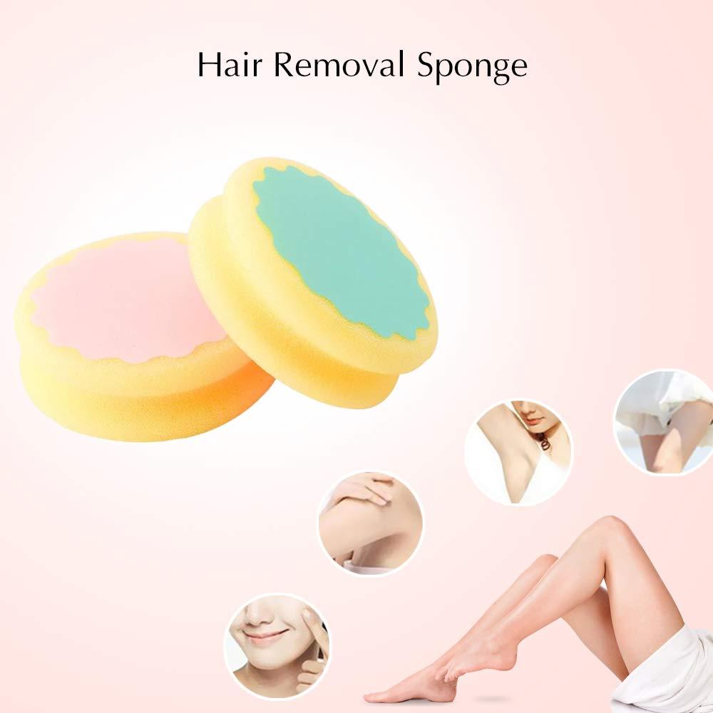 Qnotici 1Pcs Magic Painless Hair Removal Popular Depilation Sponge Pad Effective Remove Tool Water Drop Shape