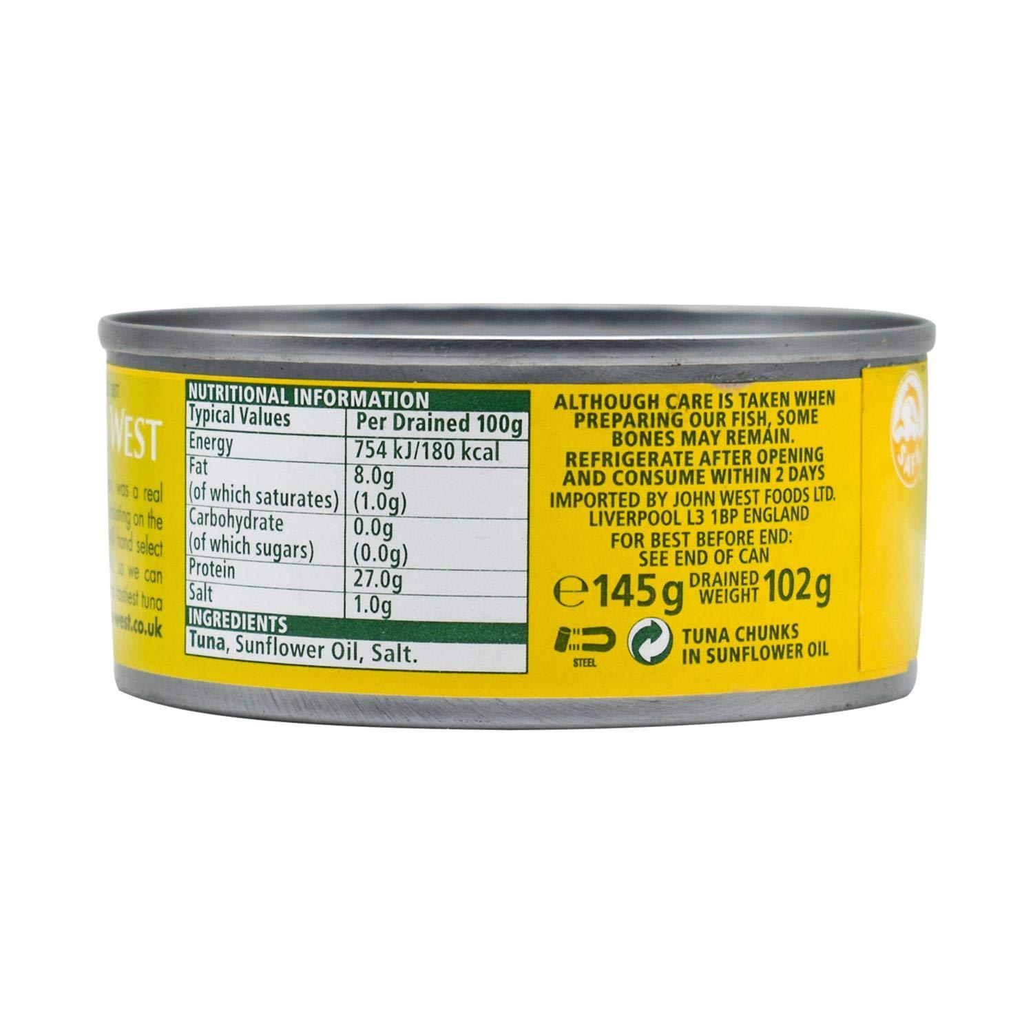 John West John West Tuna Chunks in Sunflower Oil - 145g