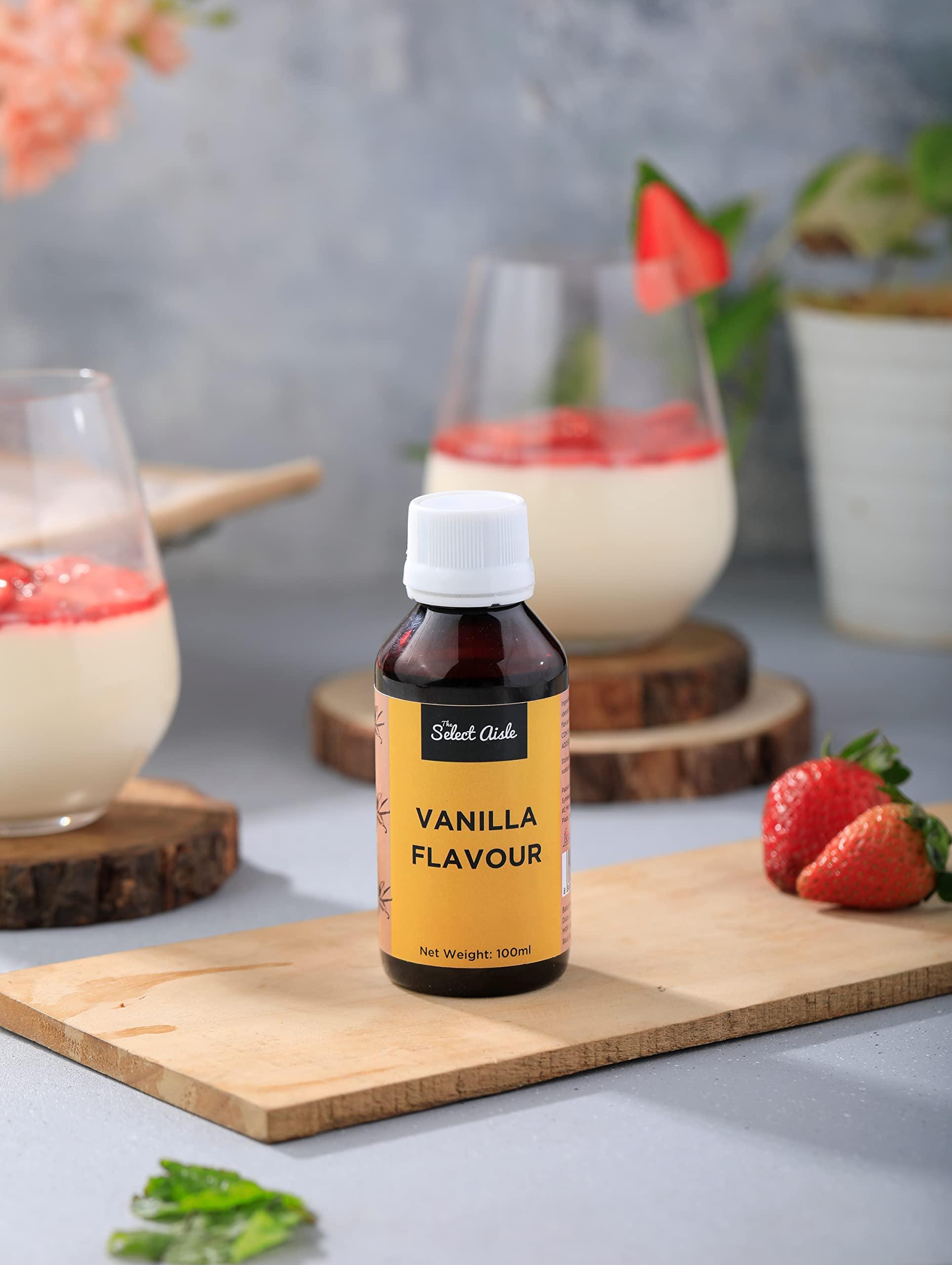 The Select Aisle The Select Aisle\'s Dark Chocolate Chips (150g) + Vanilla Flavour (100ml) Combo [Compound Chocolate Chips for Cake Decorations/ Ingredients/ Cake Toppers |Premium Cocoa and Vanilla Extract/ Flavours]