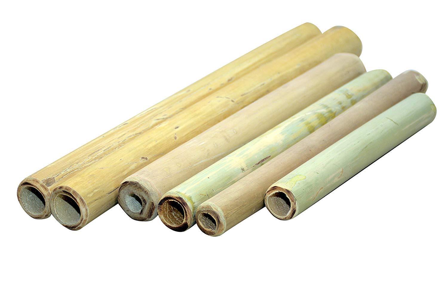 Lifestyle Helpmate Lifestyle Massage Products Hollow- Therapy Natural Hand Made Bamboo Sticks -6 Piece Set