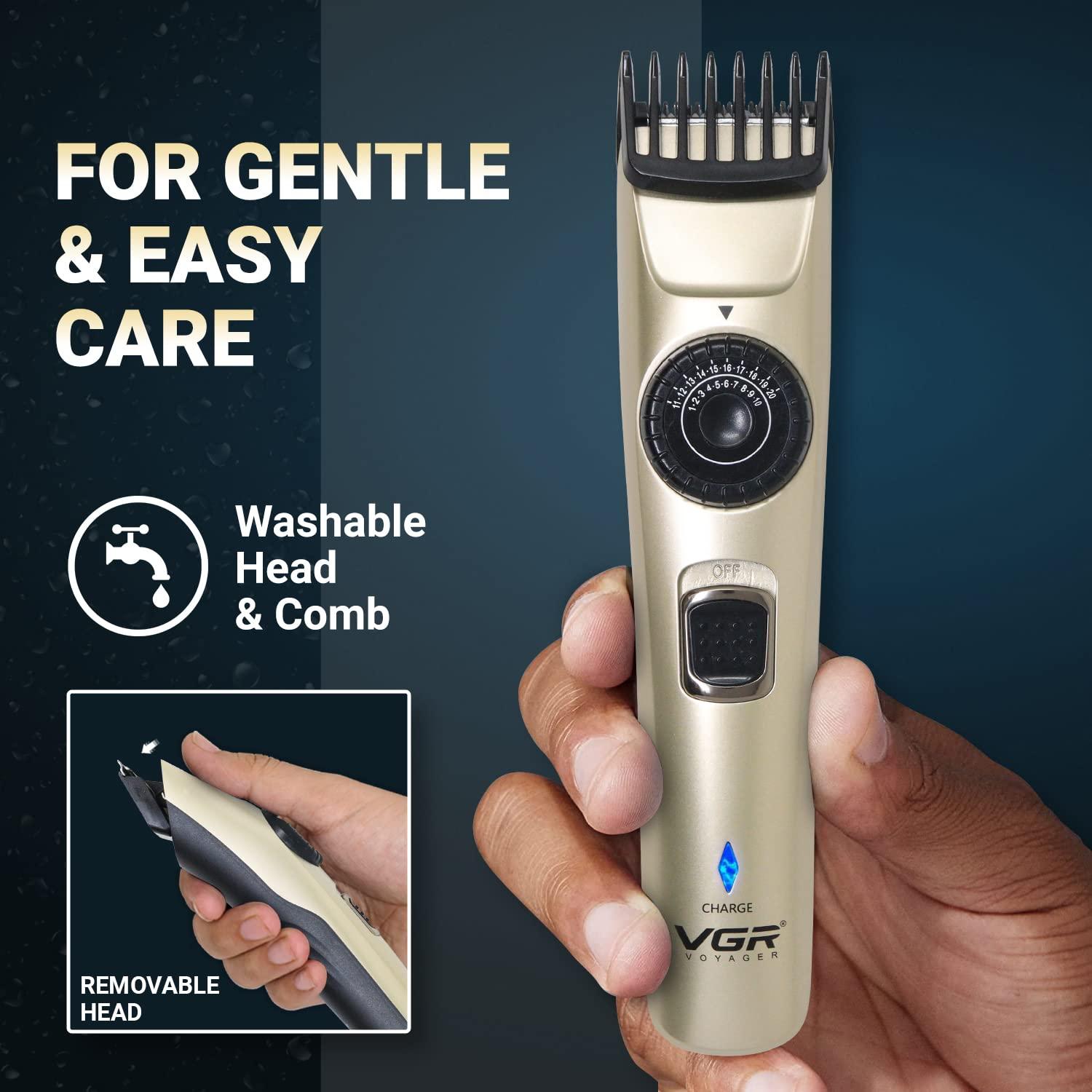 VGR VGR V-031 Professional Cord & Cordless Hair Clipper Runtime: 90 min Trimmer for Men Multicoloured