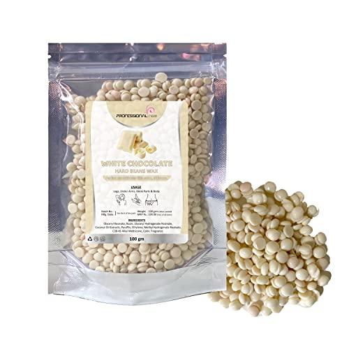 PROFESSIONAL FEEL Professional Feel Chocolate Wax Beans Hard Hair Body Wax Beans - Best for Painless Hair Removal, Waxing for Face, Eyebrow, Back, Chest, Bikini Areas, Legs Easily At Home - 100 Grams (Chocolate)