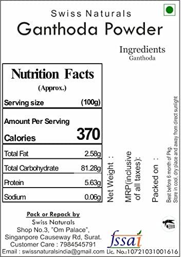 Swiss Naturals Swiss Naturals Ganthoda Powder | Pipramul Powder | Peepramul | Piplamool, 100g