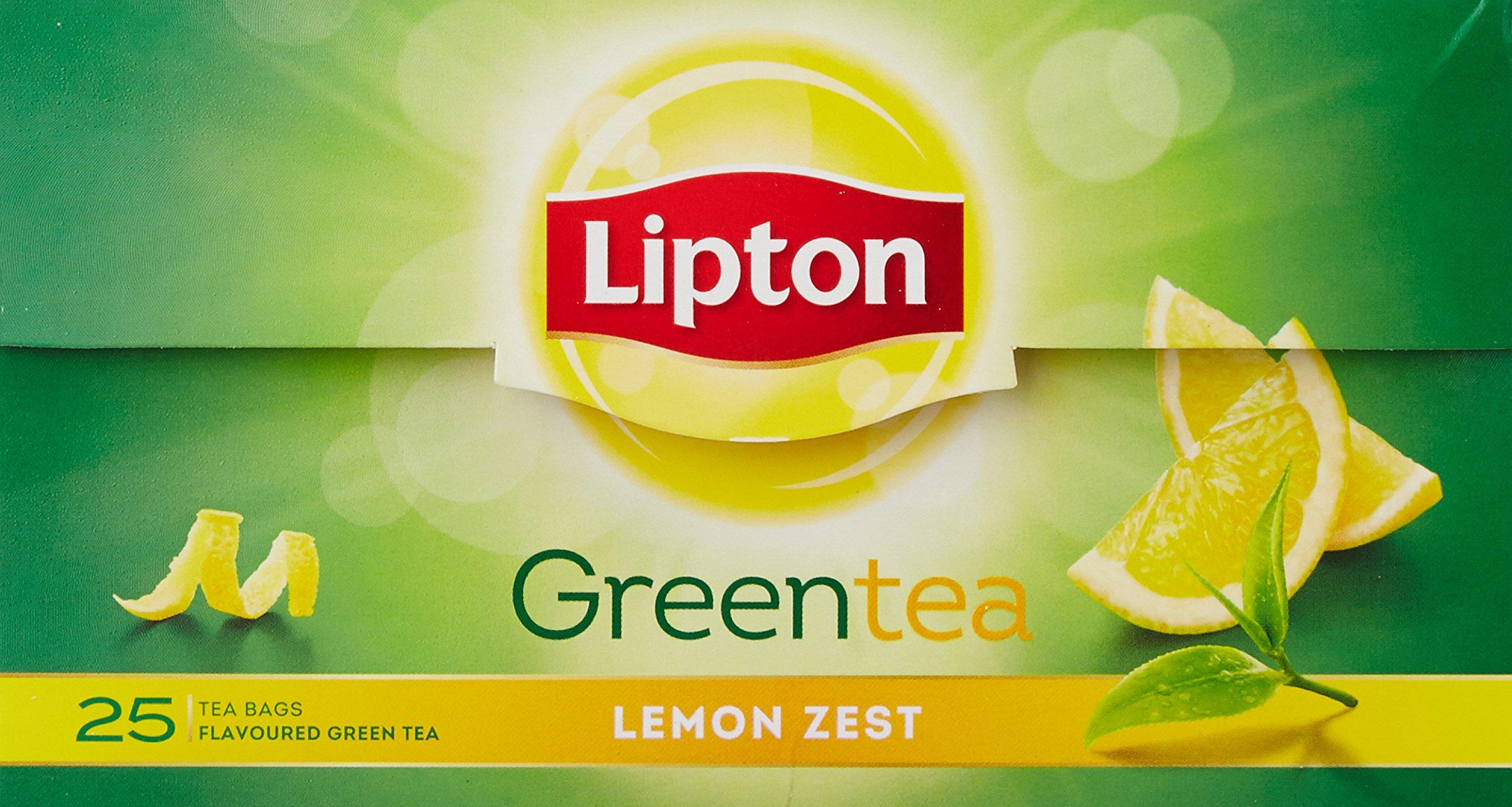 Lipton Lipton Lemon Zest Green Tea Bags, (25 Pieces)