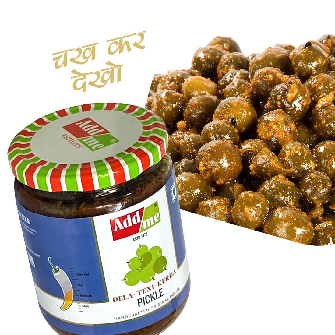 Add me Add me Ker Teet Rajasthani Pickles 1kg teet ka Achar 500gm + 500gm Glass jar