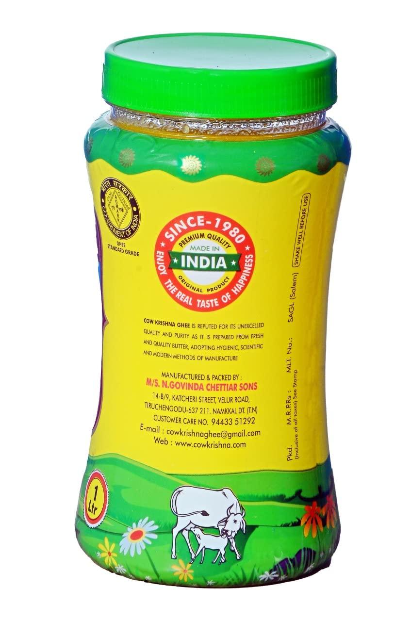 Generic Cow Krishna Agmark Ghee-Pure and Natural Cow Ghee 1 Ltr Jar
