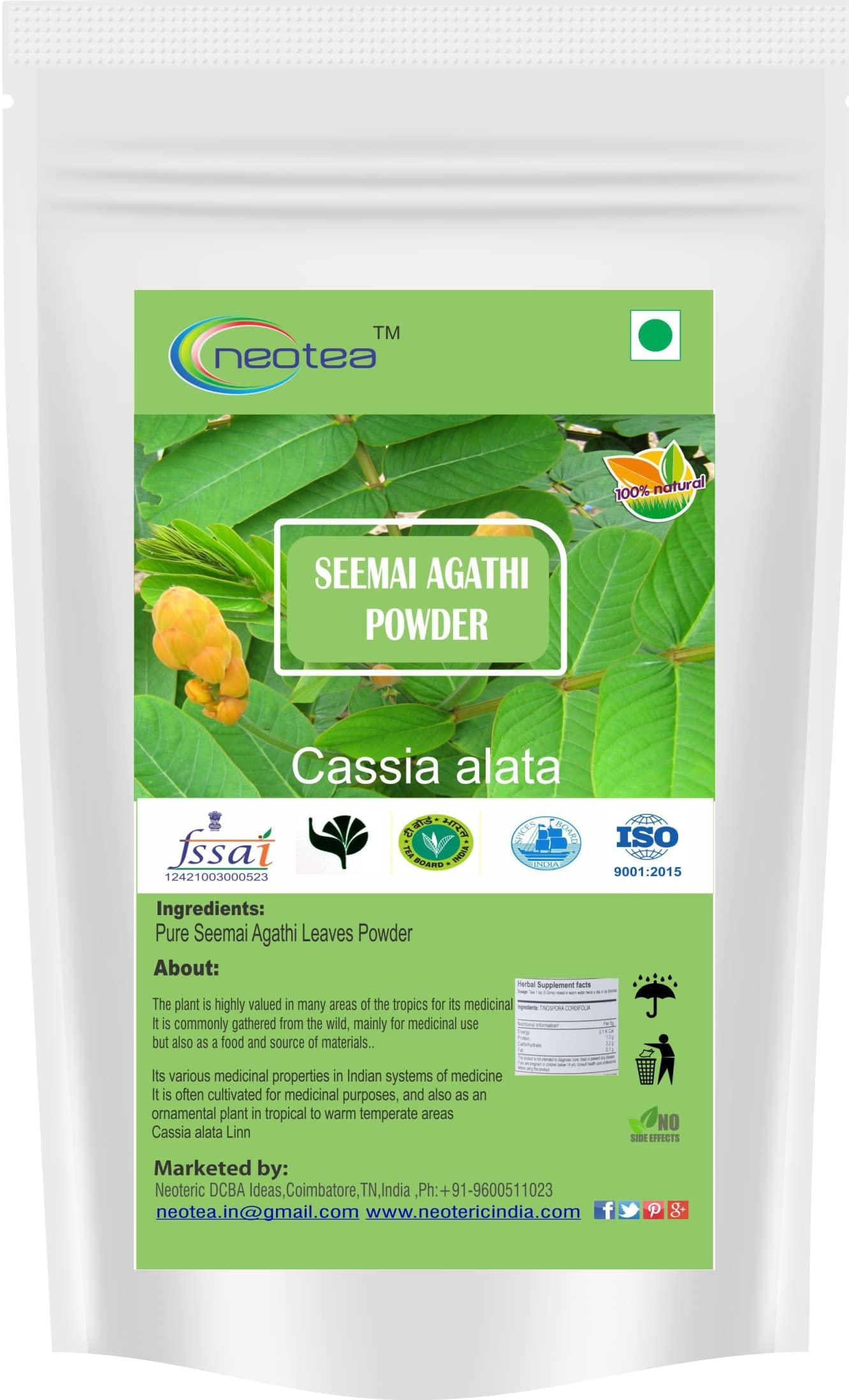 neotea Neotea Seemai Agathi Powder Agathi Keerai Powder | Hummingbird Sesbania | Alata Cassia | Alata Leaves Powder | Agasti | Agastya | Bak Phul Leaves Powder | Dirghaphalaka Powder 500 Gm Pack of 1