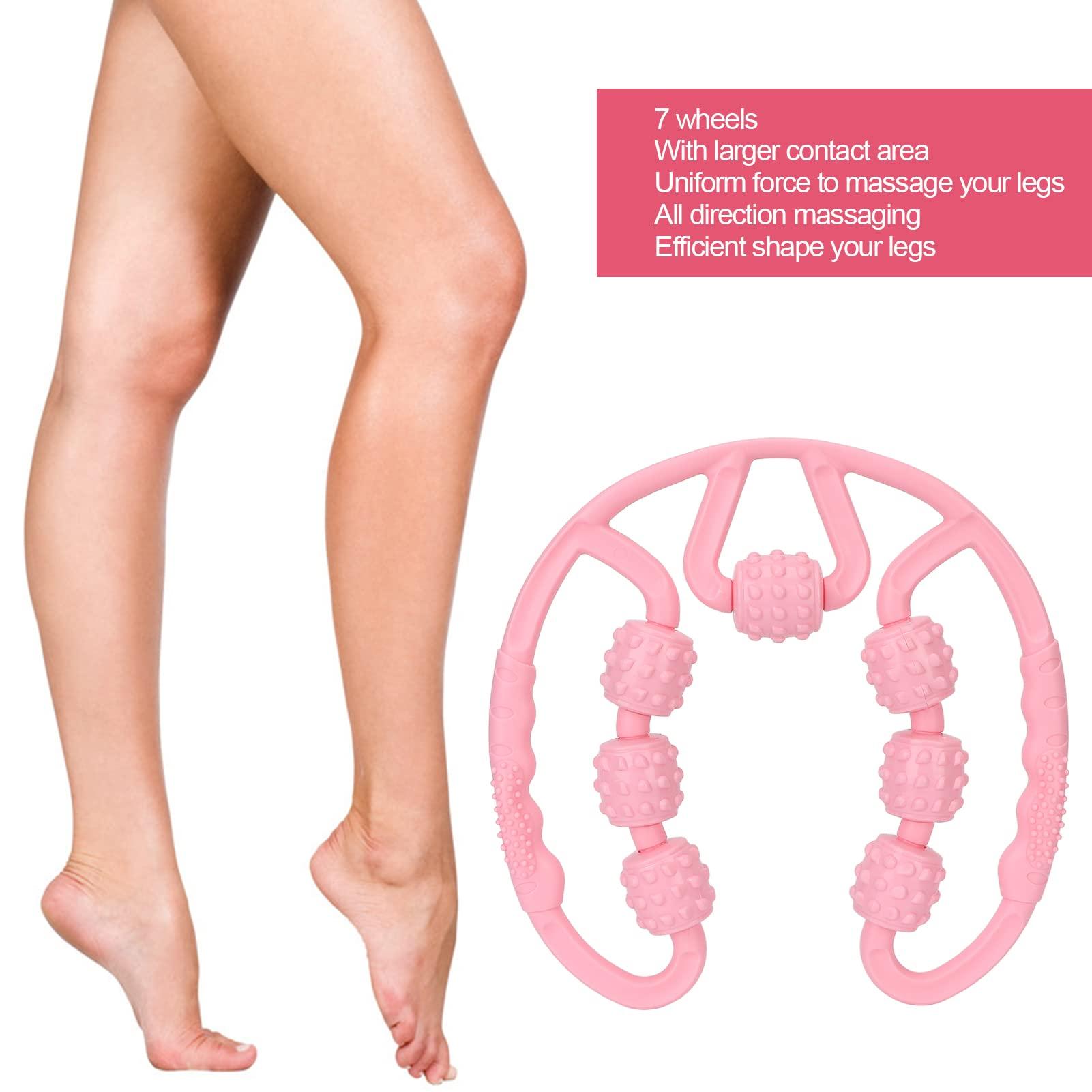 Ironctic Leg Muscle Roller, Drop Shaped Muscle Massage Roller 7 Wheels for Thigh for Gym Use