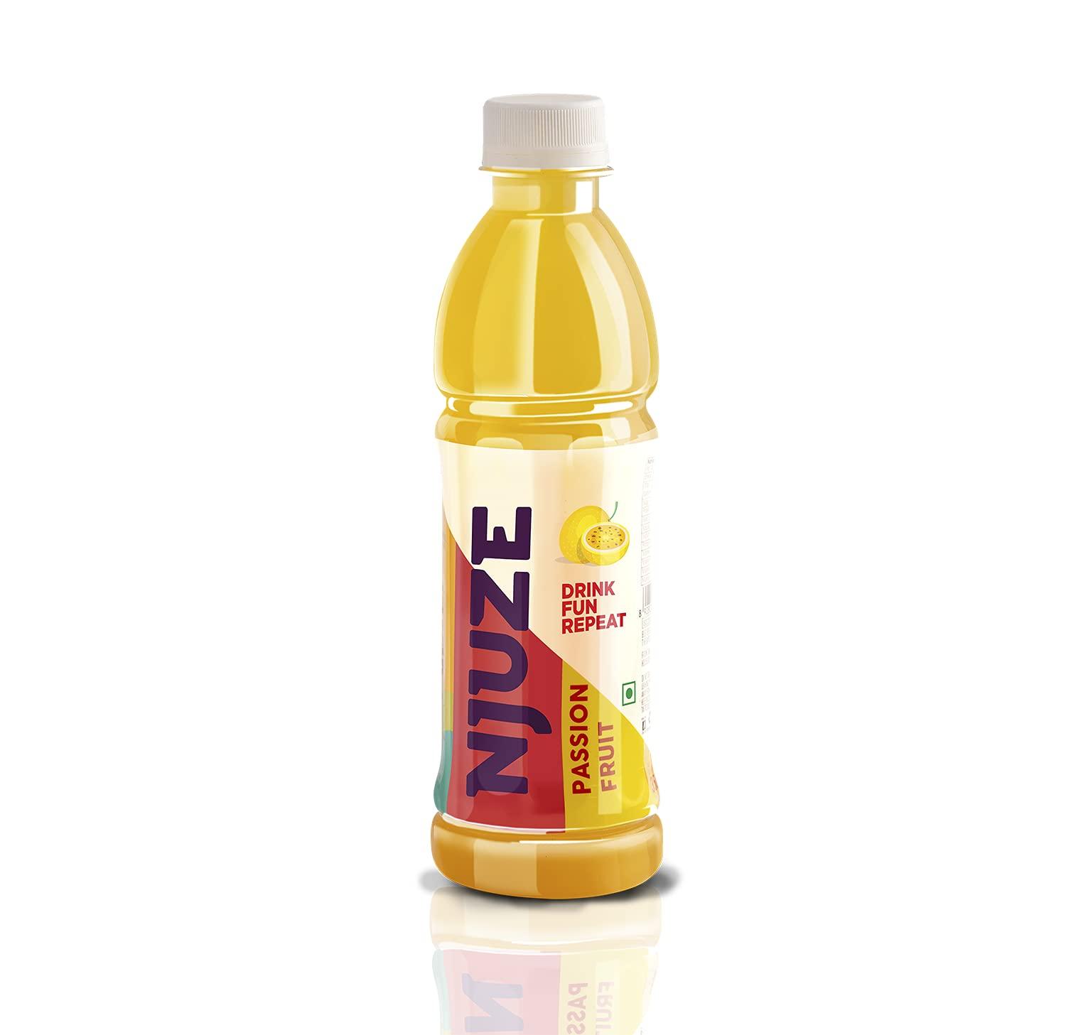 Njuze Njuze Passion Fruit Juice Natural Drink 350ml,(Pack of 12)