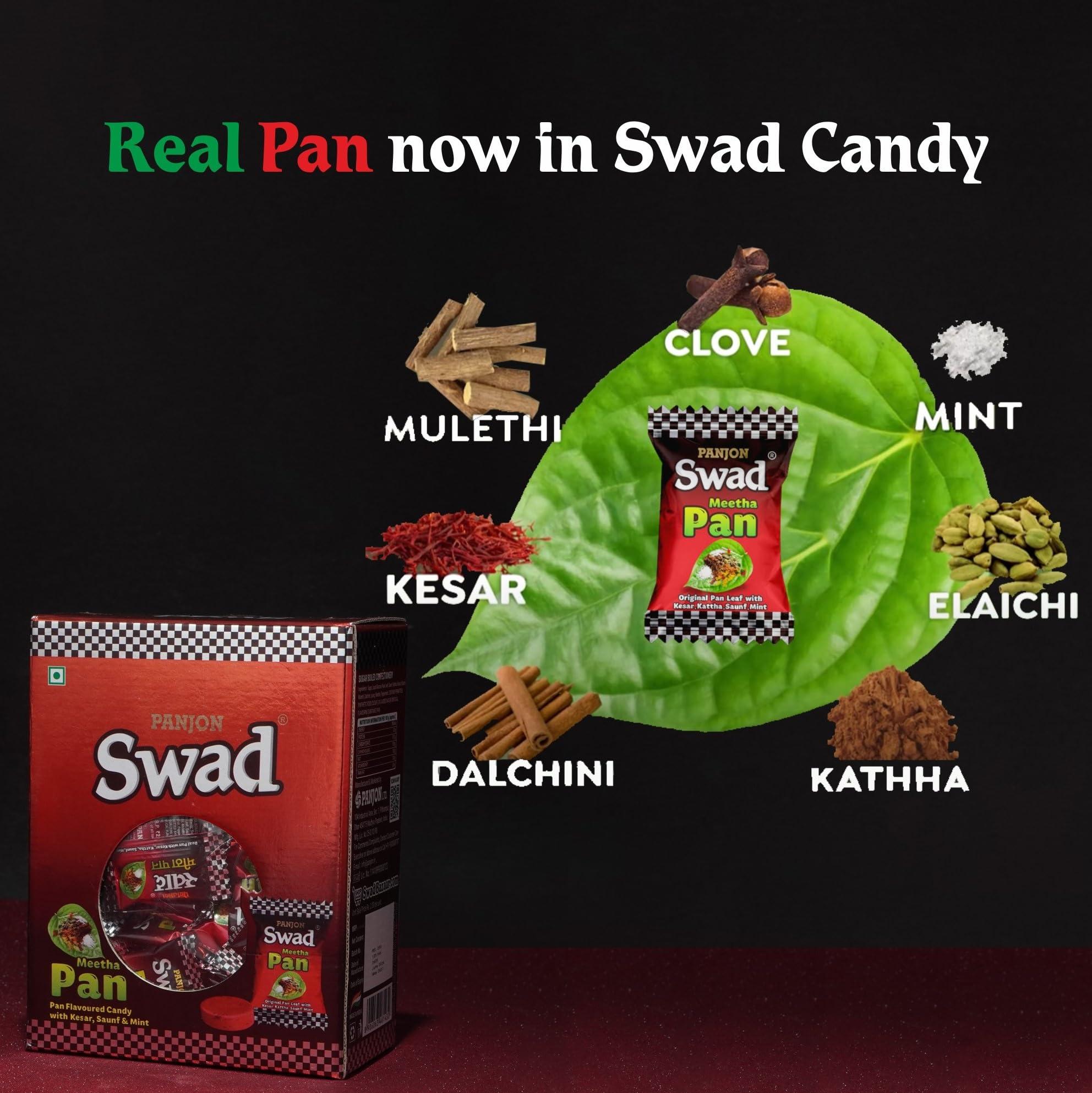 Swad Swad Meetha Pan Candy Gift Box (Original Paan Flavour with Saunf, Kesar & Mint) 125 Toffee x 1 Box Pack