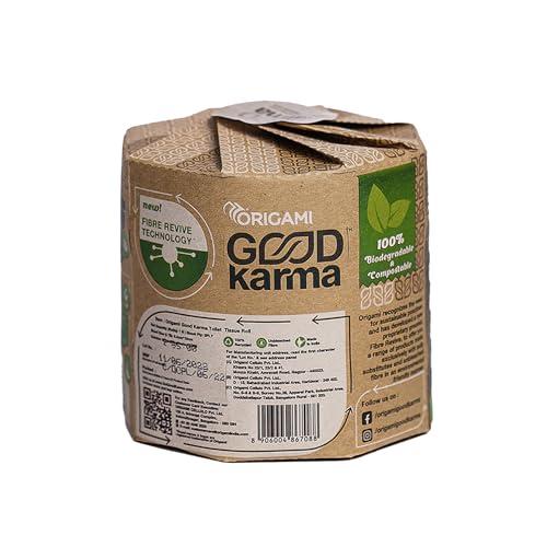Origami Origami Good Karma 3 Ply Toilet Tissue Paper Roll - 1 x 36 Packs (320 Pulls Per Roll, 11,520 Sheets)