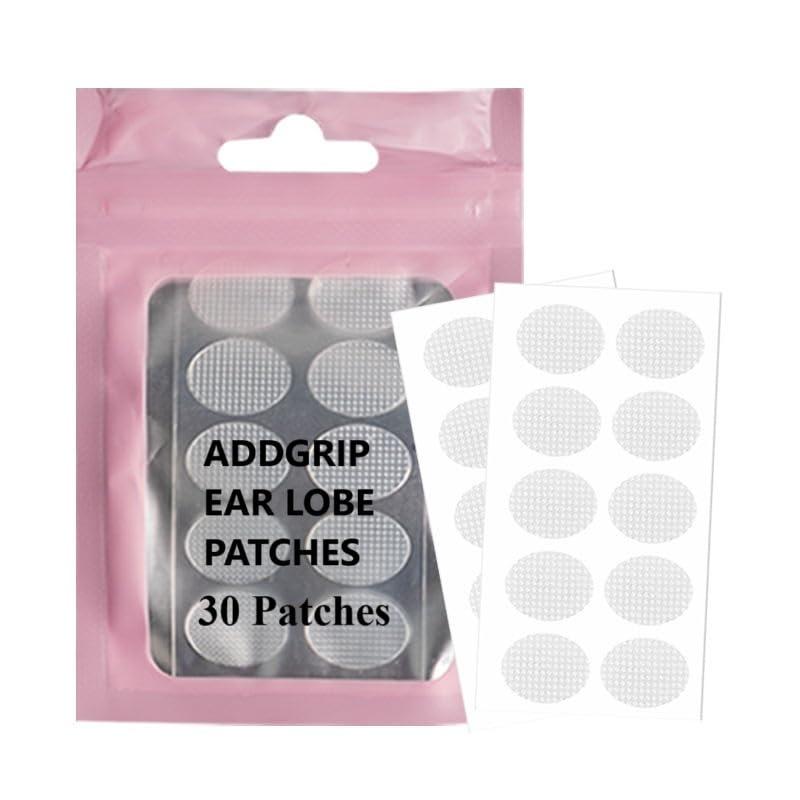 Generic AddGrip Invisible Ear Support Tape, EarLobe support patches for heavy earrings, ear sticker for heavy earrings, ear lifts for earrings , ear stopper for earring, earring support for heavy earrings (60 patches)