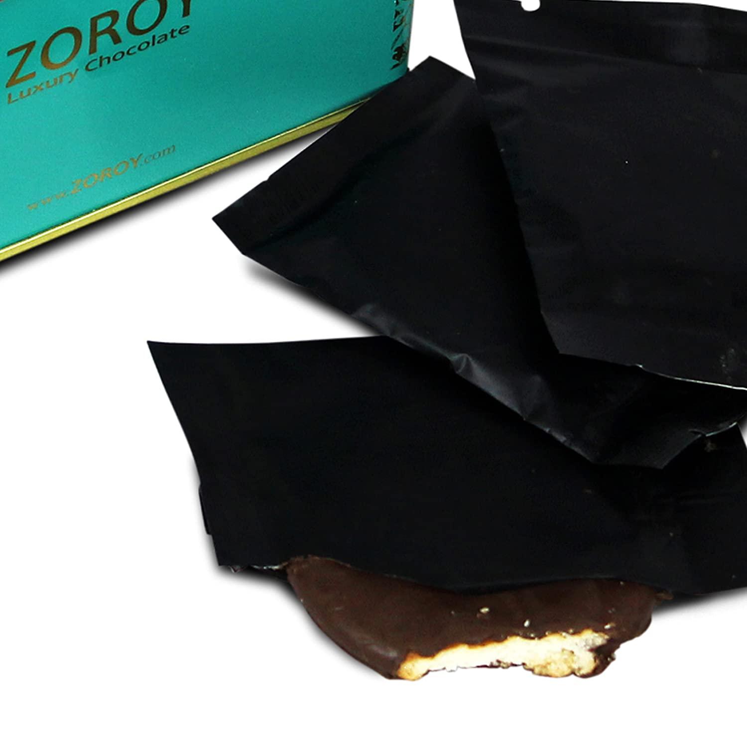 ZOROY LUXURY CHOCOLATE ZOROY Luxury Chocolate coated Biscuits | Biscuit chocolate | Crisp Biscuits dipped in chocolate | Gourmet chocolate gift box | 16 nos | 240 grams
