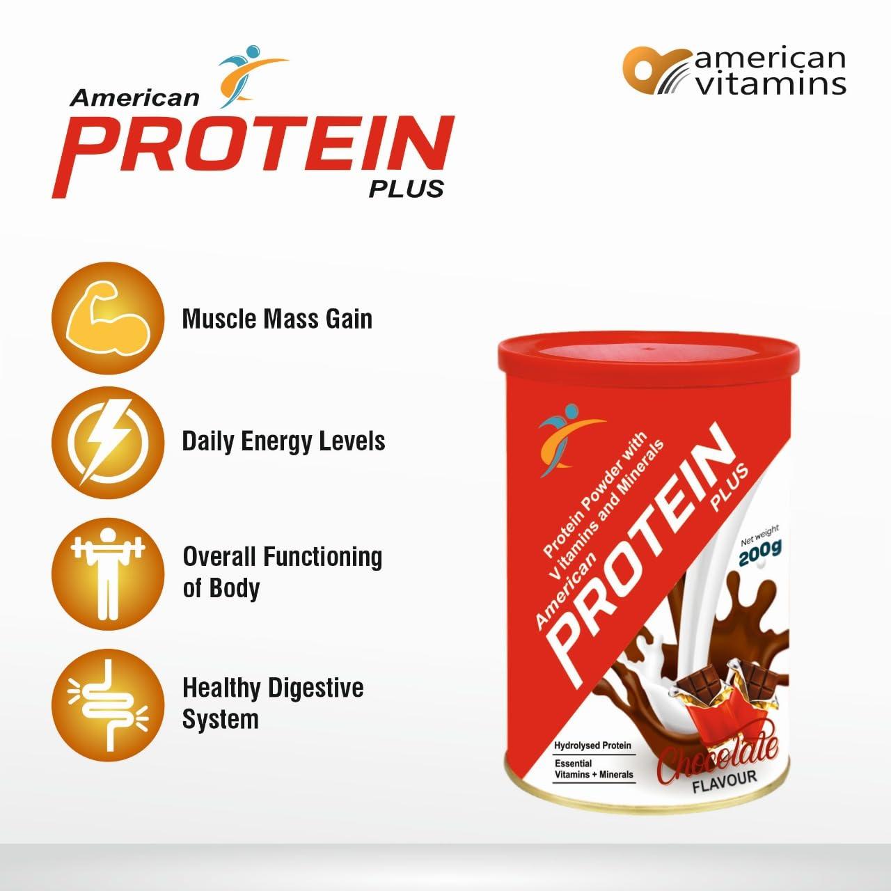 american vitamins American Vitamins 100% Whey Protein Powder (Chocolate) For Muscle Support & Growth and Recovery from Workout (Chocolate)