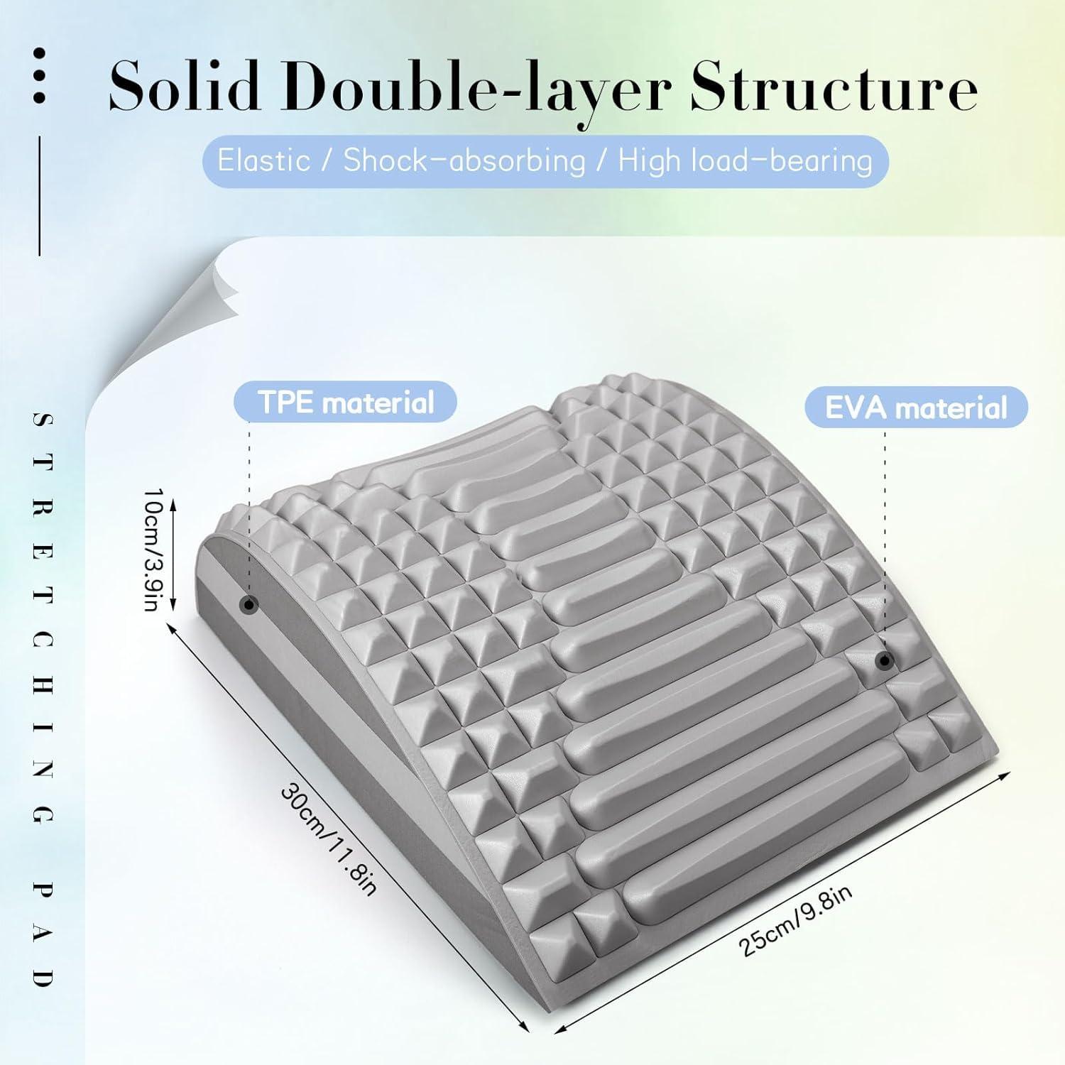 Dandelions Dandelions Acemend Back Stretcher, Neck and Back Stretcher Posture Corrector Lumbar Stretcher for Lower Back Upper Back and Shoulder Pain Relief, Neck Pain Relief (Grey)