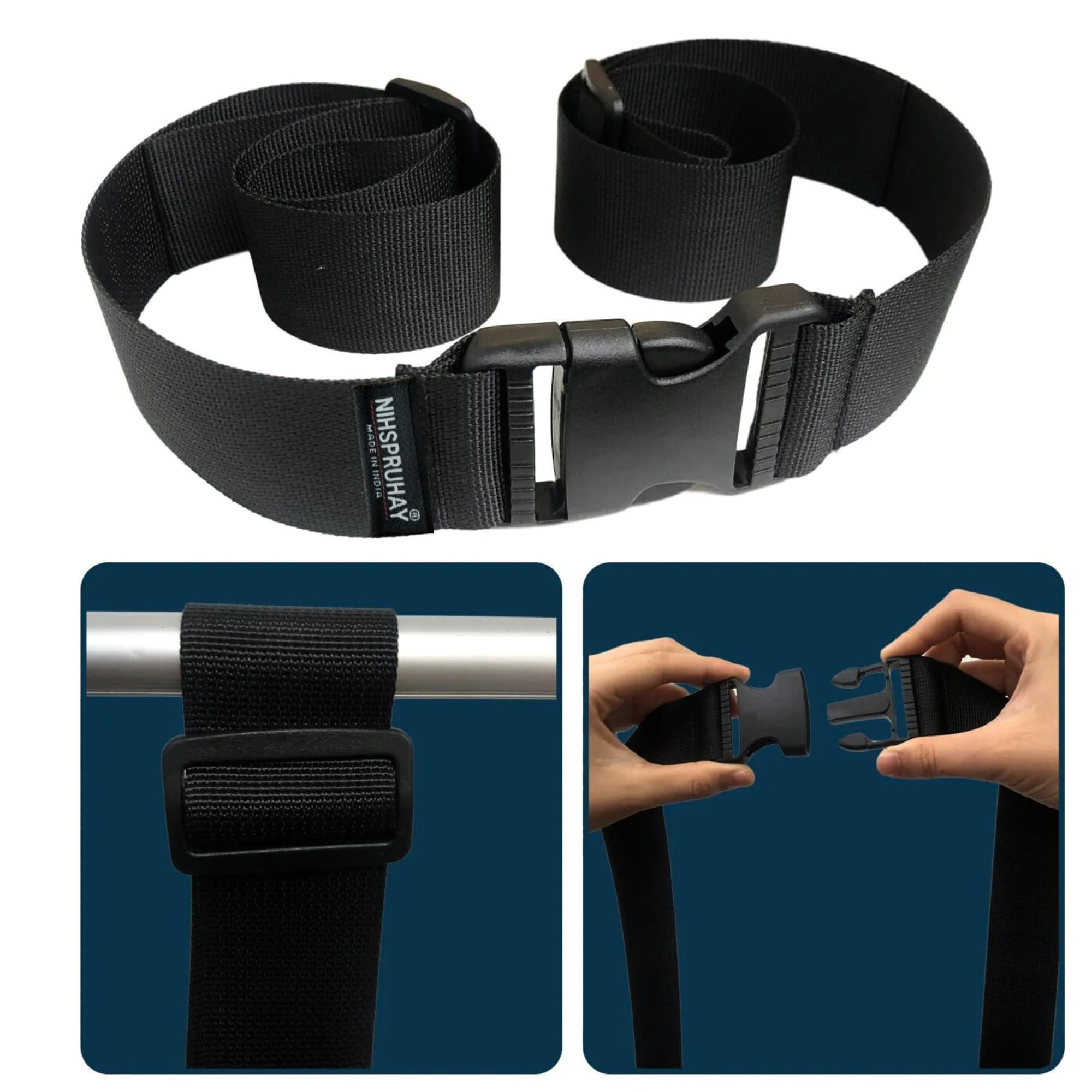 NIHSPRUHAY NIHSPRUHAY Toilet Shower Chair Seat Belt for Elderly, Bath Bench Anti-Slip Waist Buckle Strap for Bedridden Disabled Patient