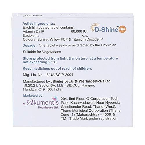 D-Shine D-Shine 60K Tablets - 4 Count (Pack of 2)