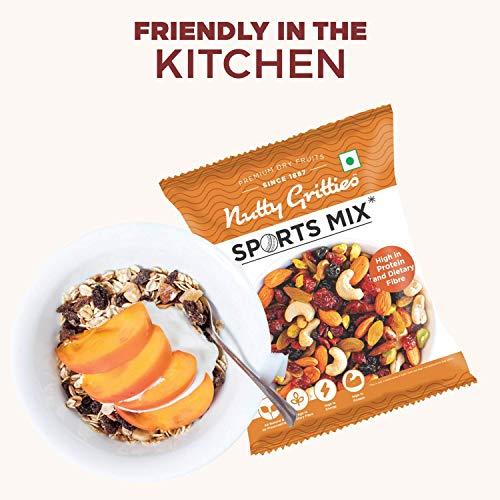 NUTTY GRITTIES Nutty Gritties Sports Mix (Almonds, Cashews, Pistachios, Cranberries, Blueberries, Raisins), Pack of 10-30g Each, 300g