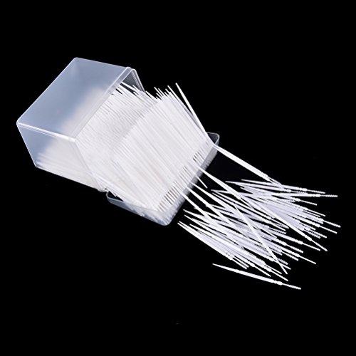 JiaUfmi JiaUfmi 1100Pcs Dental Picks Plastic Toothpick Oral Hygiene 2 Way Interdental Brush Stick