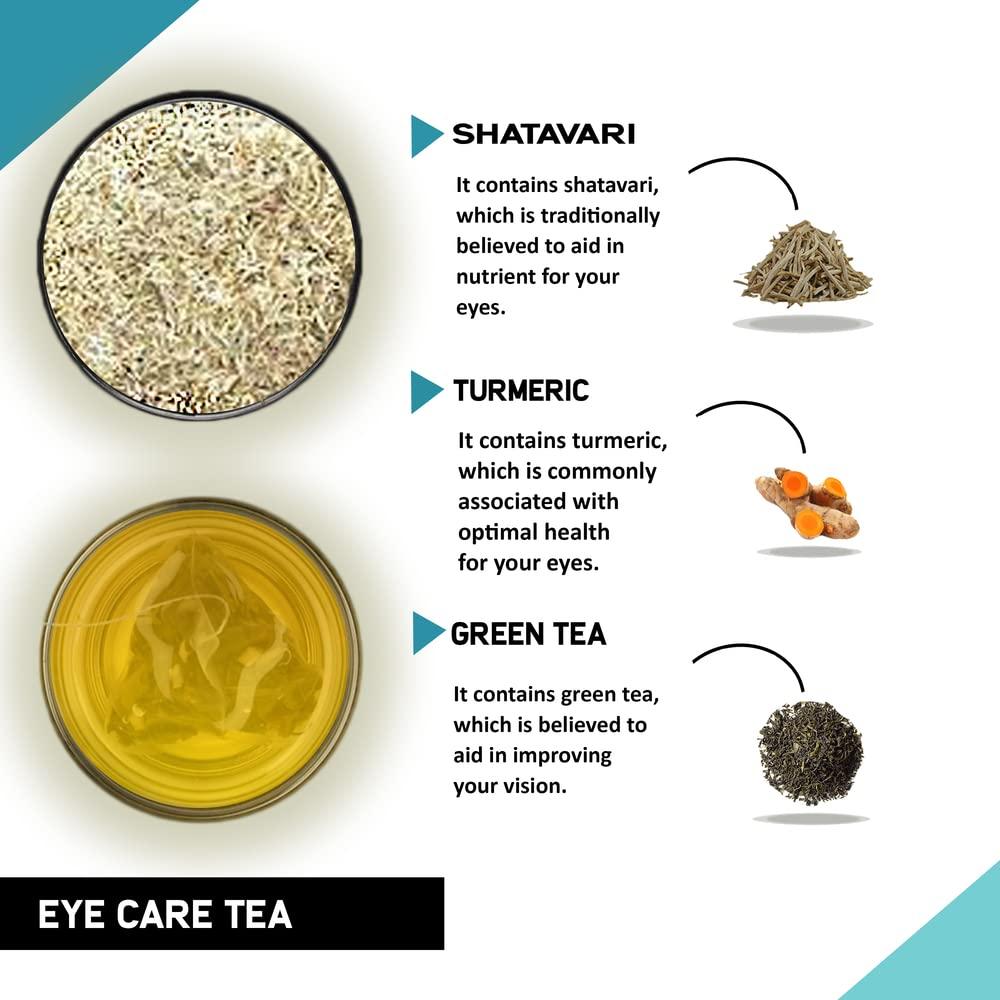 TEACURRY TEACURRY Eye Care Tea (2 Months Pack, 60 Tea Bags) - Helps with Improve Eyesight, Eye Vision, Under Eye Care - Eye Tea