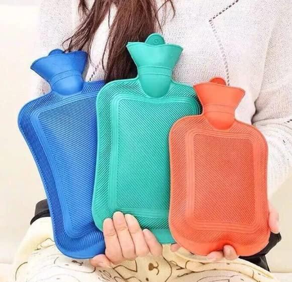 Tapixaa Tapixaa RUBBER HOT WATER HEATING PAD BAG FOR PAIN RELIEF 500ml Hot Water Bag Water Injection Rubber Multicolour(Pack of 1)