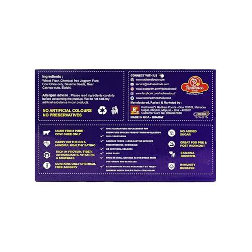 Radhaee Foods Original Taste of Goa Chemical Free Jaggery & Pure Cow Ghee based Wheat Laddu 250GM