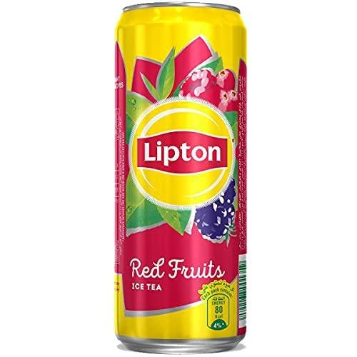 Lipton Lipton Red Fruits Ice Tea Drink, 320 ml, 6 Pack, Red & Yellow (816)