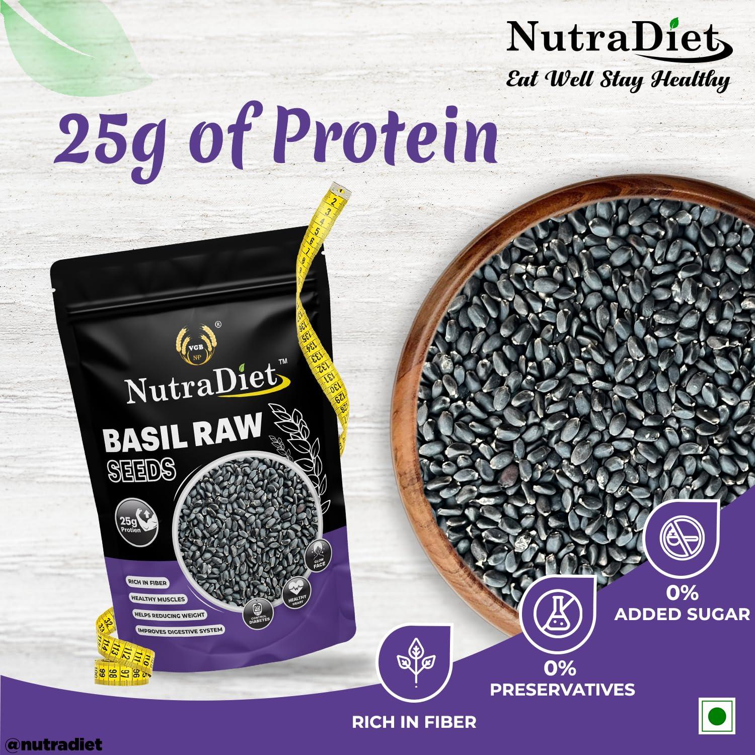 VGBNP VGBNP 100% Natural & Original Sabja seeds (Sabjalu beej) Pure Basil seeds, Tukmaria seeds (Japsa seeds/Tokma dana/falooda seeds) Healty & immunity builder balanga seeds- 500g