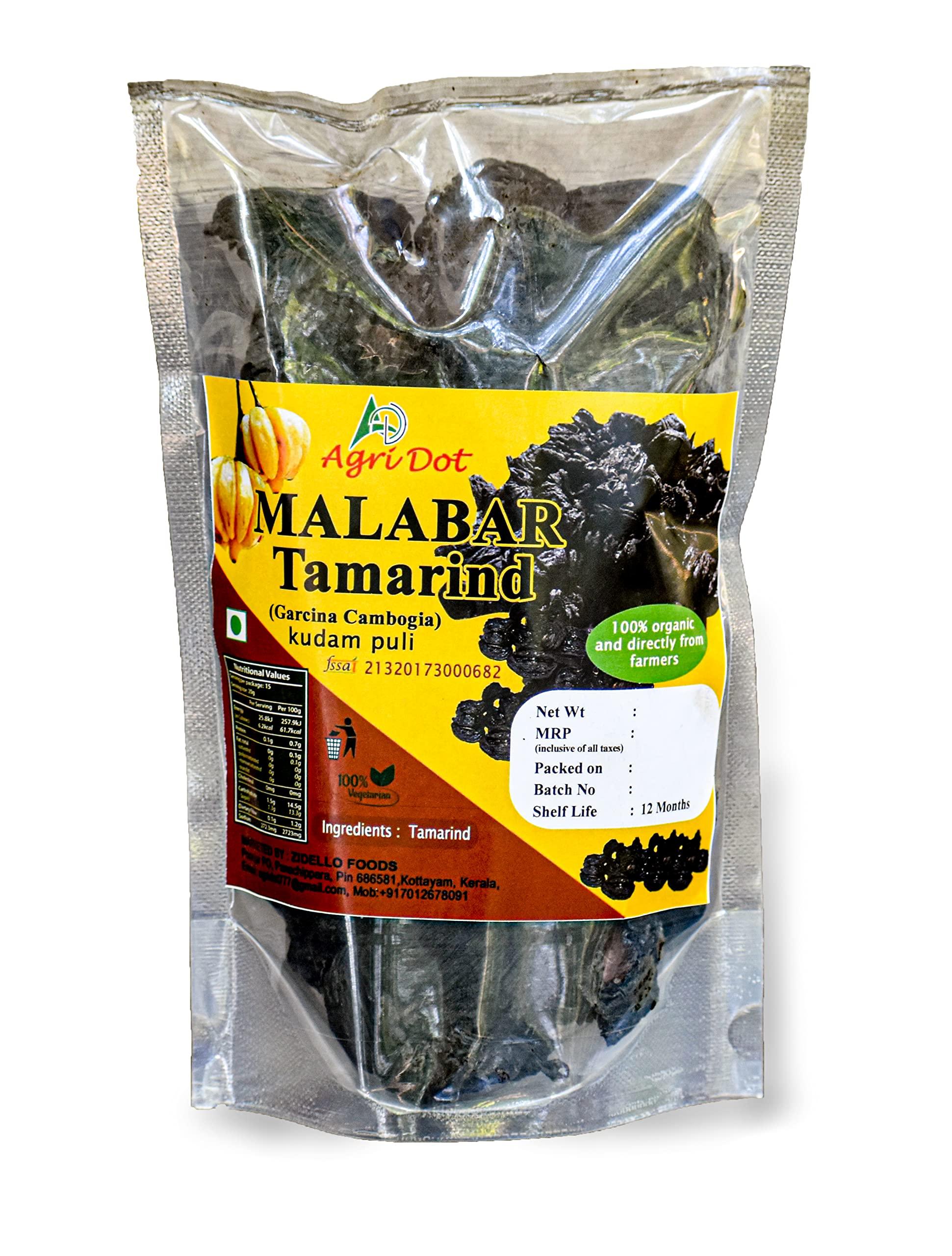Agri Dot Agri Dot Malabar Tamarind Kudam Puli Kerala Organic Brindleberry Garcinia Cambogia Goraka (1000 GR)