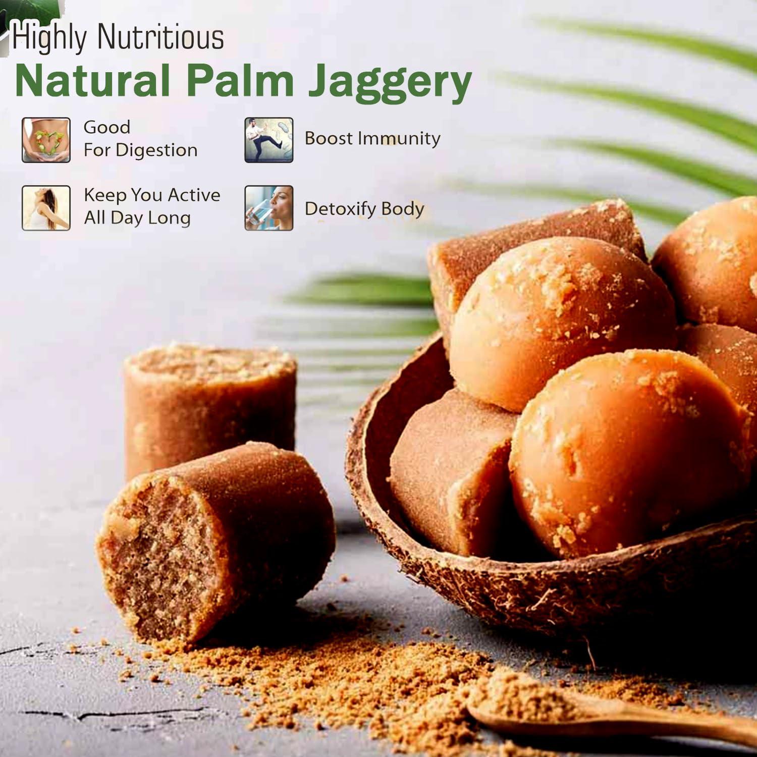 Maha Sakthi Maha Sakthi Origianal Palm Jaggery Panai Vellam - (Panam Karupatti) Pack of 2 (500gm x 2)