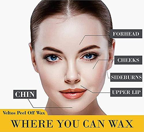 VELTOS VELTOS PROFESSIONAL Charcoal Peel-Off Katori Wax for Upper Lip, Facial Hair, Eyebrow Face - 80 gm