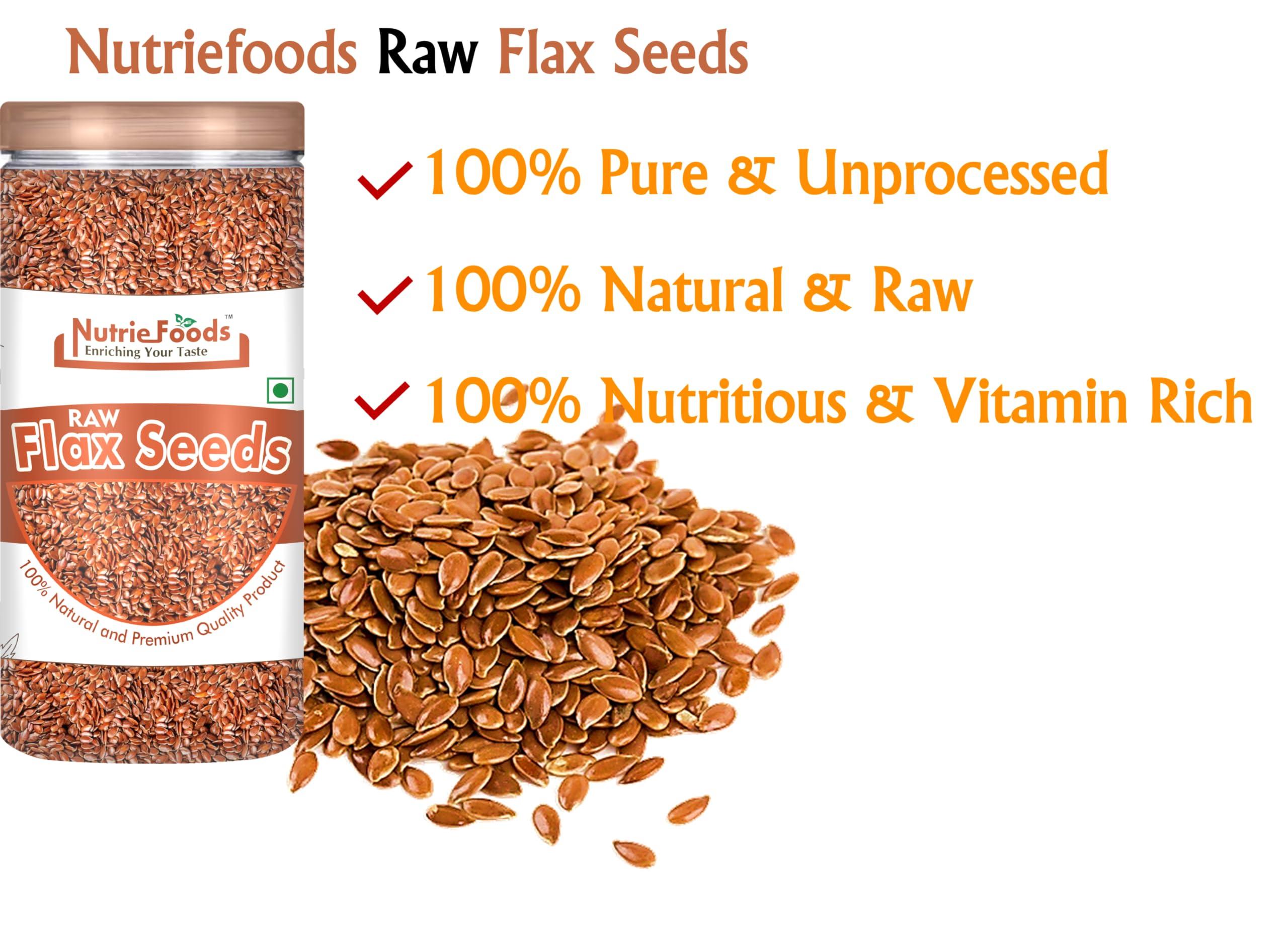 \"NUTRIEFOODS\" Enriching Your Taste \"NUTRIEFOODS\" Enriching Your Taste Raw Pumpkin and Flax Seeds Combo (Pack Of 2)| Power Packed with Nutrition | 100% Raw & Minimal Processed Natural Product (400g)