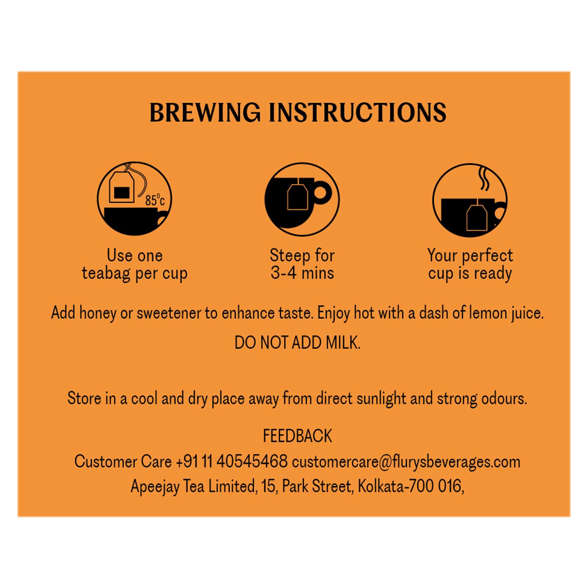 Ty-phoo Ty-phoo Natural Green Tea Lemon and Honey with 25 Heat Sealed Enveloped Bags, 25 Bags