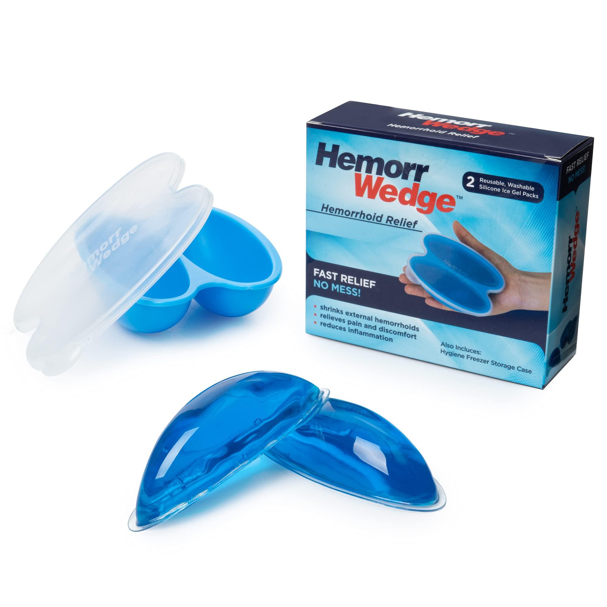Hemorrwedge Hemorrwedge Hemorrhoid Treatment Ice Pack - Gel Freeze Pack, Pair with Case