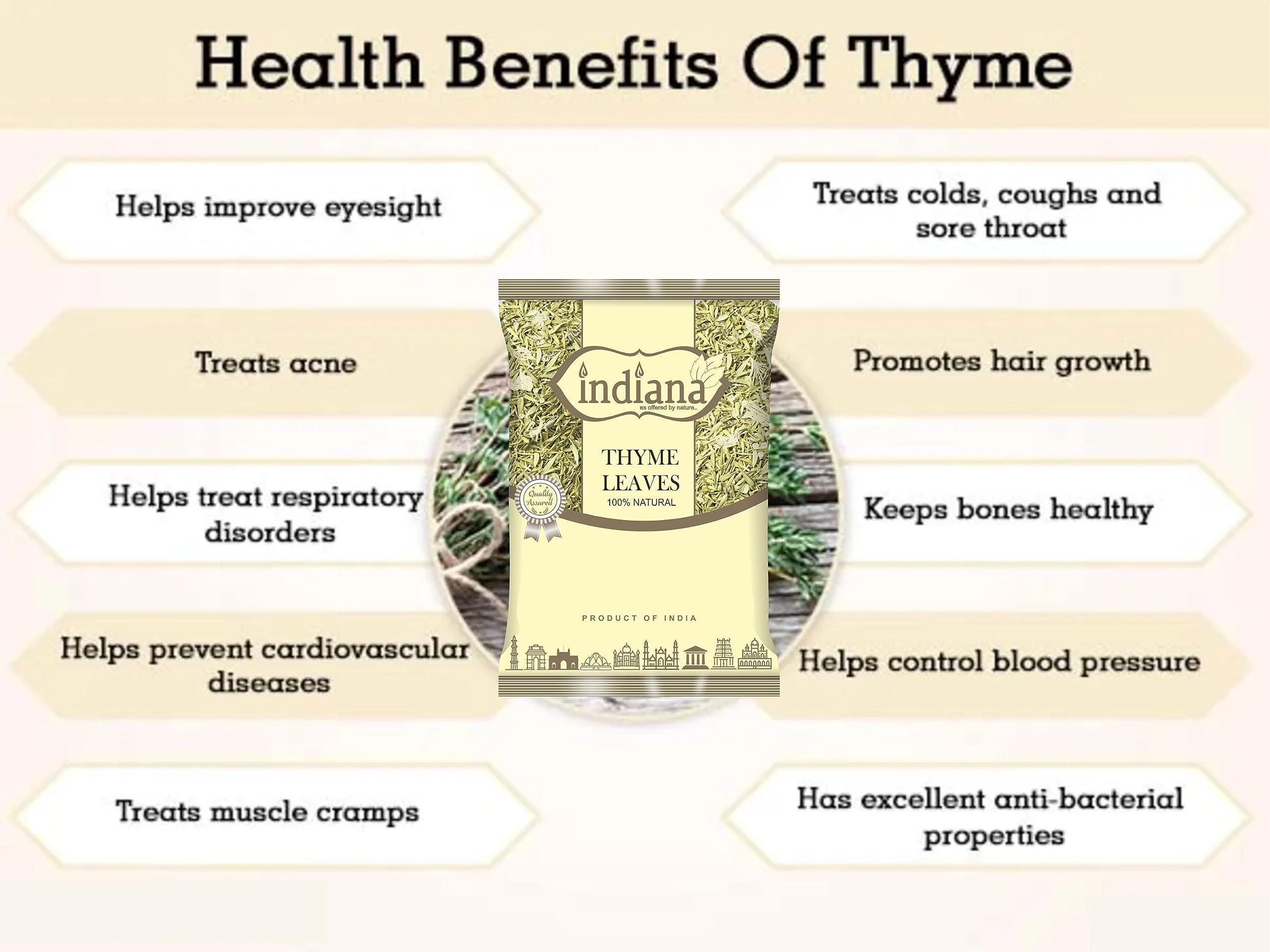Indiana as offered by nature Indiana Thyme Leaves I Herbal Tea Leaves for Cough and cold (200gm)