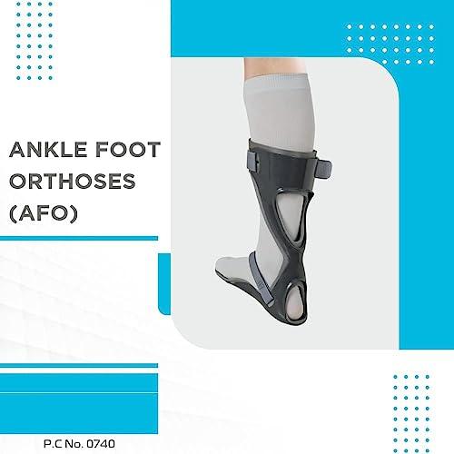 Vissco Vissco Foot Drop Splint | Ankle Support for patients suffering from Foot Drop, Prevents Axial Rotation of The Leg And Foot (Left Leg) - Medium (Grey)