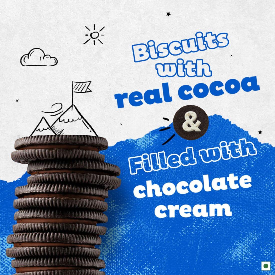 Oreo Oreo Cadbury Chocolate Flavour Cream Sandwich Biscuit, 481.25 Gram , Pack Of 2 X 481.25 Gram Jumbo Pack