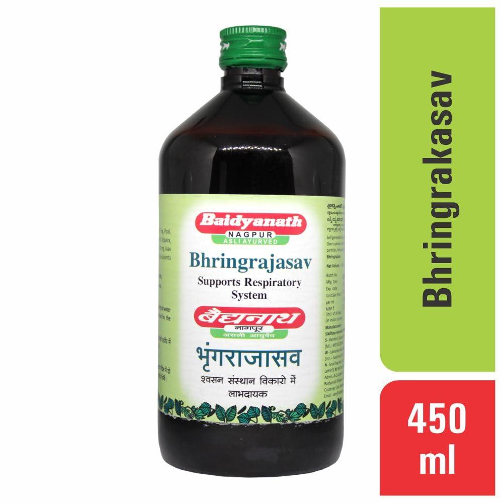 Baidyanath Baidyanath Bhringrajasava 450 Ml Syrup & Mahabhringraj Tel 100 Ml