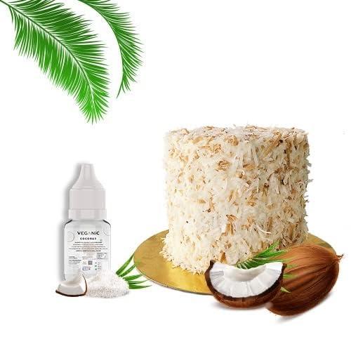 Veganic Veganic Coconut Flavour Essence For Cake Baking Extract for Baking Cakes Whipped Cream Pastries Desserts & Beverages Chocolate Oils Food Essence (100 ML)