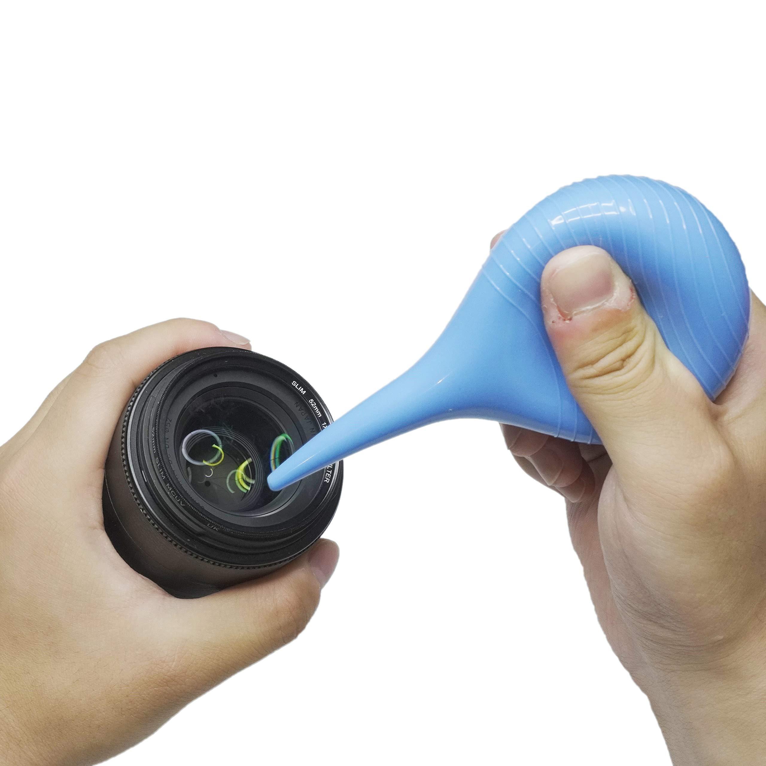 JIESI Rubber Suction Ear Syringe,60ml Hand Bulb Syringe Ear Washing Squeeze Bulb- Blue Smooth