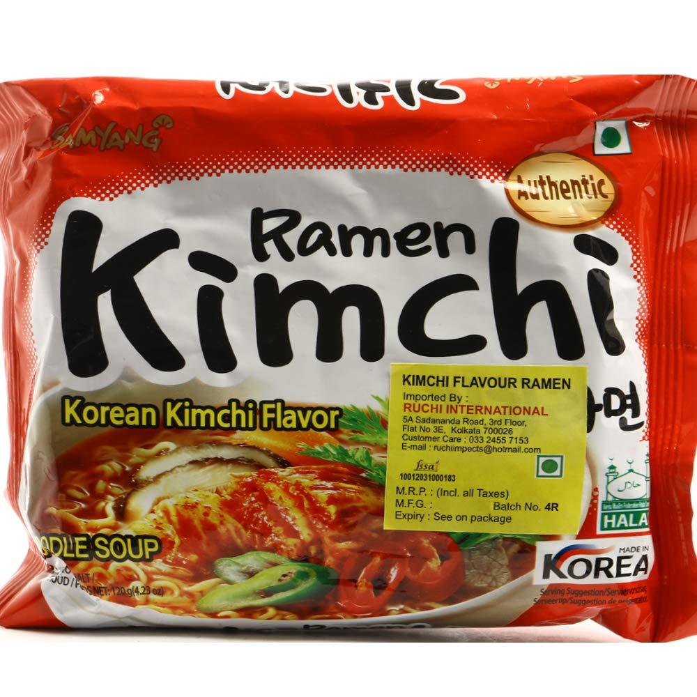SAMYANG Samyang Vegetarian Kimchi Ramen, 5 X 120 g