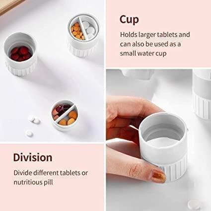 see ever see ever Pill Cutter,Pill Crusher Grinder Splitter,Portable Mini Pill Cutter for Small or Large Pills,Medicine Tablet Vitamin Organizer with Storage Container(1)