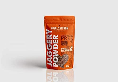 Royal Saffron Royal Saffron Jaggery Powder 500g Desi Gud Powder 100% Pure and Natural Gur Powder Sugarcane Jaggery Powder () Desi Gud Powder 500g