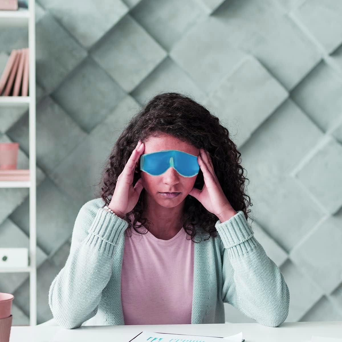 MUAC MUAC Cool Gel Eye Mask Summer Ice Cooling Sleeping Mask for Eye Patches Remove Dark Circles Fatigue Cool Eye Patch Pads Eye Care (Pack Of 3)