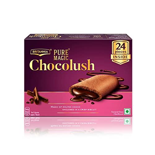 Britannia Britannia Pure Magic Chocolush, 300g, with extra crunchy biscuit and gooey choco-filling, Pack of 2